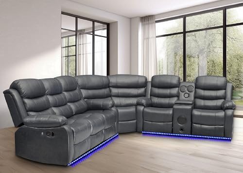 Brown Recliner Sectional Sofa I67754