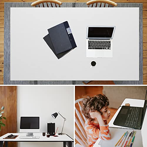 55" Rolling Computer Desk with 4 Wheels, Mobile Writing Desk for Home Office B462168