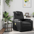 Massage Recliner Chair Black Faux Leather,6Point Vibration Massage Recliner Chair with Faux Leather Upholstery for Ultimate Comfort Living Room Armchairs, Recliners & Sleeper Chairs