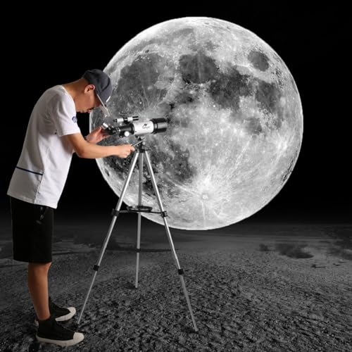 70mm Aperture 400mm AZ Mount Refracting Telescope for Kids Beginners with Carry Bag Y259