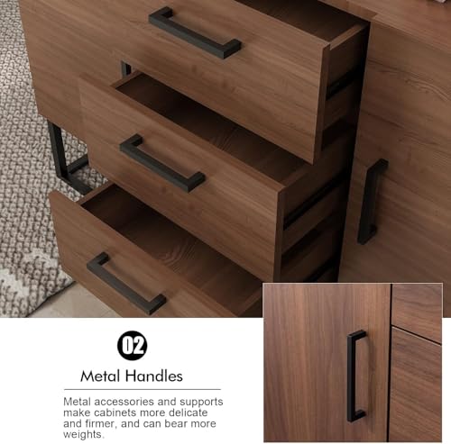 Sideboard Storage Cabinet with Shelves and 2 Doors, White F163628